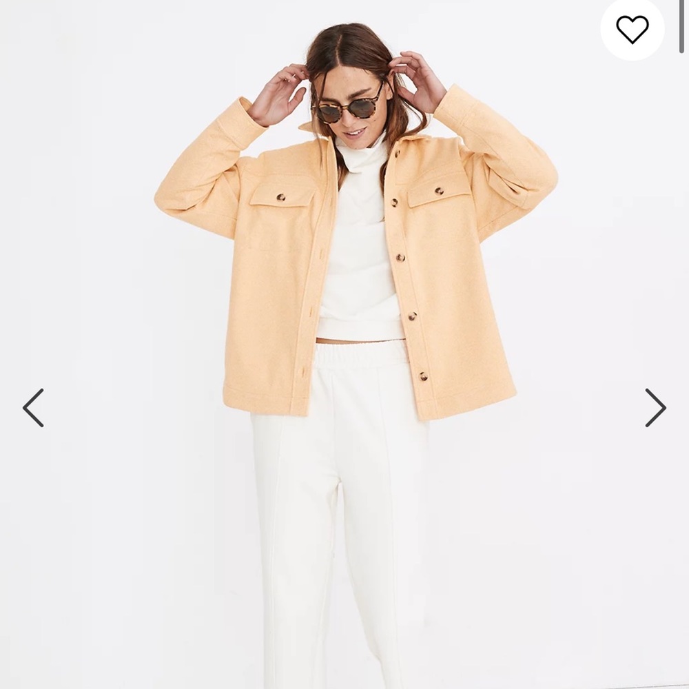 Madewell herringbone knit over shirt